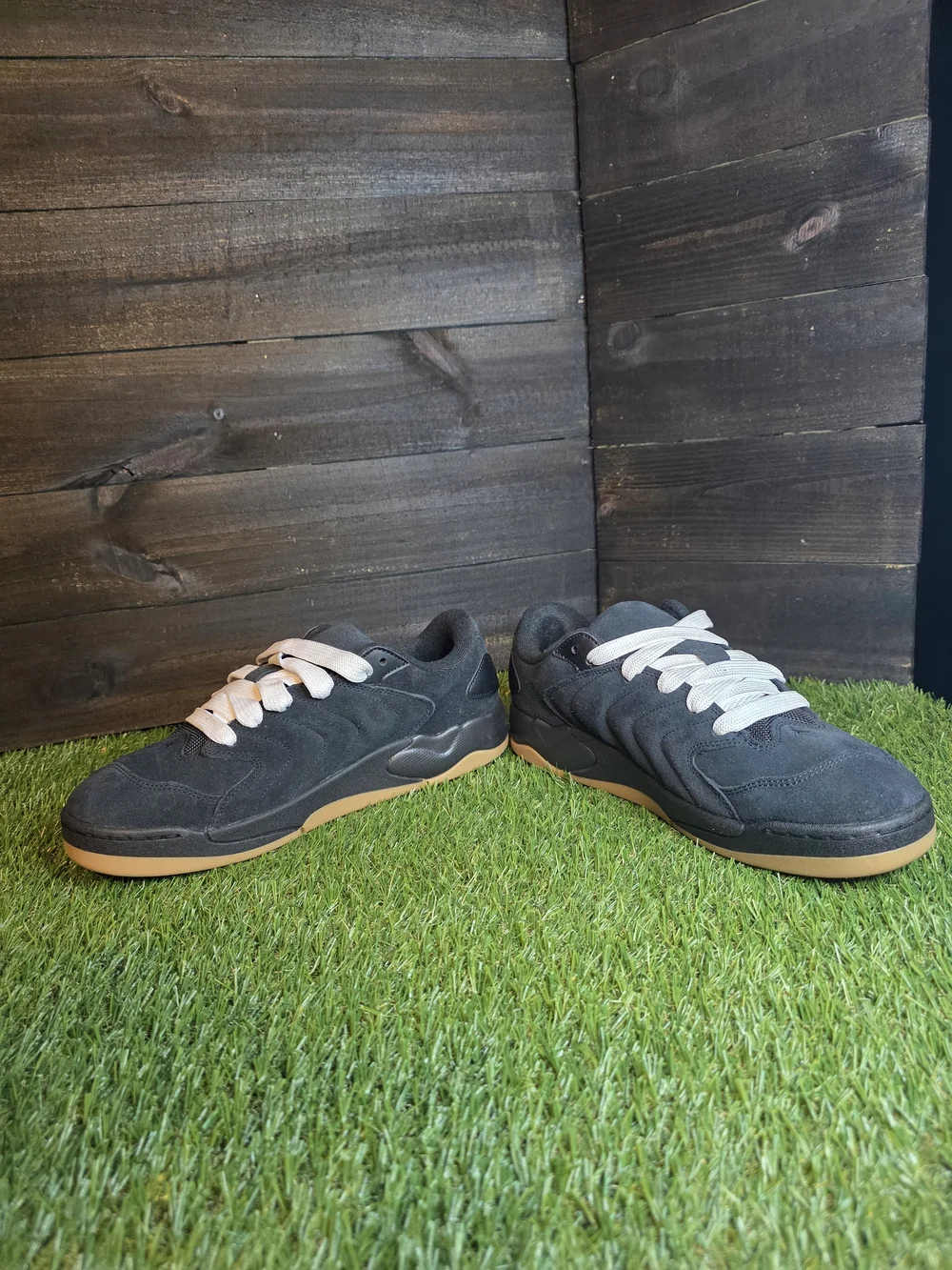 Nike Black Suede Athletic Shoes with Gum Sole